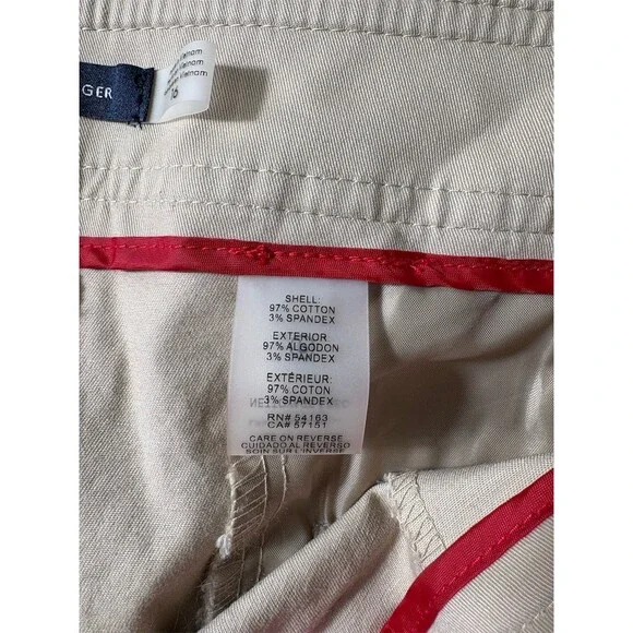 Tommy Hilfiger Sailor Pants Womens 16 Beige High Rise Side Zip Wide Leg - Picture 8 of 9